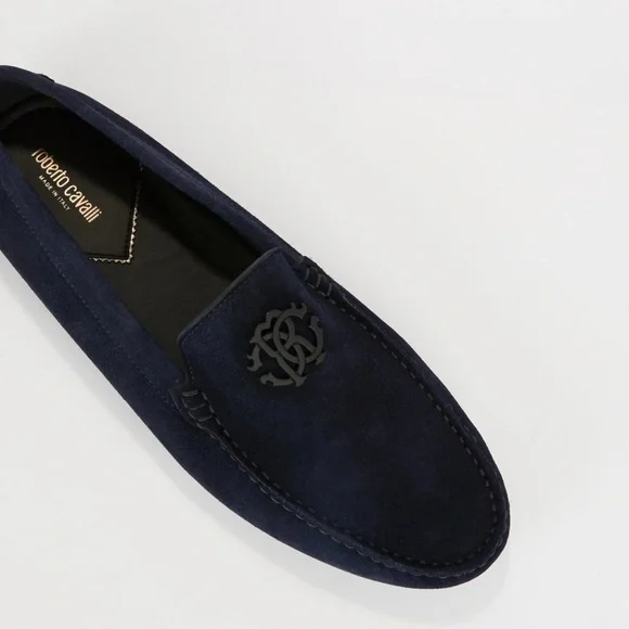 Roberto Cavalli | Shoes | Roberto Cavalli Blue Suede Loafers  display picture 1